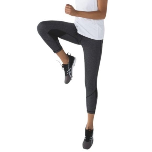 Lululemon Pace Rival Crop Wee Stripe Exploded So Fly Butterfly Angel Wing Black - Picture 1 of 14